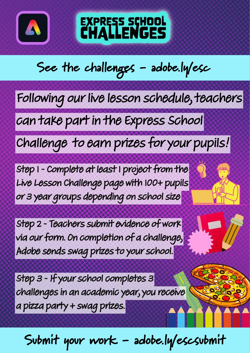 Dom Traynor (@dom_traynor) on Twitter photo Congratulations to <a href="/QueensferryCP/">Queensferry CP</a> who have completed 3 <a href="/AdobeExpress/">Adobe Express</a> School Challenges in quick succession!!!
Wanna slice? Come to the Live Lessons with myself & <a href="/YsgolDdigidol/">Meredudd Jones - Yr Ysgol Ddigidol</a>!!!
adobe.ly/livelessons Congratulations to <a href="/QueensferryCP/">Queensferry CP</a> who have completed 3 <a href="/AdobeExpress/">Adobe Express</a> School Challenges in quick succession!!!
Wanna slice? Come to the Live Lessons with myself & <a href="/YsgolDdigidol/">Meredudd Jones - Yr Ysgol Ddigidol</a>!!!
adobe.ly/livelessons