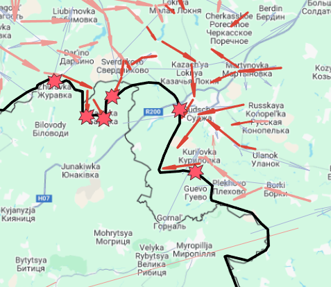 dr_tsetsos's tweet photo. #Sudscha has fallen and #RUAF continues to push further into #Sumy region. The #ceasefire offer comes out of a position of weakness and thus is rejected by #Russia that currently has the upper hand at #Kursk.
#RussoUkrainianWar #RussiaUkraineWar https://t.co/edqofnlIXR