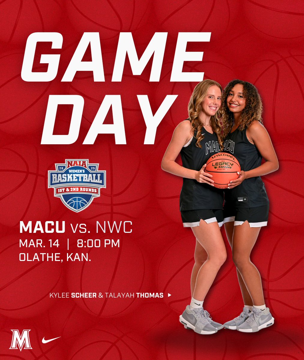 MACUAthletics (@macuathletics) on Twitter photo WBB: IT'S GAME DAY! No. 24 <a href="/MACU_WBB/">MACU Women’s Basketball</a> starts the NAIA Tournament tonight as the Evangels take on Northwestern!
🆚: <a href="/nwcraiders/">NWC Red Raiders</a>
⏰: 8 pm
📍: Olathe, Kan.
📺: tinyurl.com/3vcnzems
📊: tinyurl.com/yc8pay9y
🔴⚫️: #MACUProud WBB: IT'S GAME DAY! No. 24 <a href="/MACU_WBB/">MACU Women’s Basketball</a> starts the NAIA Tournament tonight as the Evangels take on Northwestern!
🆚: <a href="/nwcraiders/">NWC Red Raiders</a>
⏰: 8 pm
📍: Olathe, Kan.
📺: tinyurl.com/3vcnzems
📊: tinyurl.com/yc8pay9y
🔴⚫️: #MACUProud