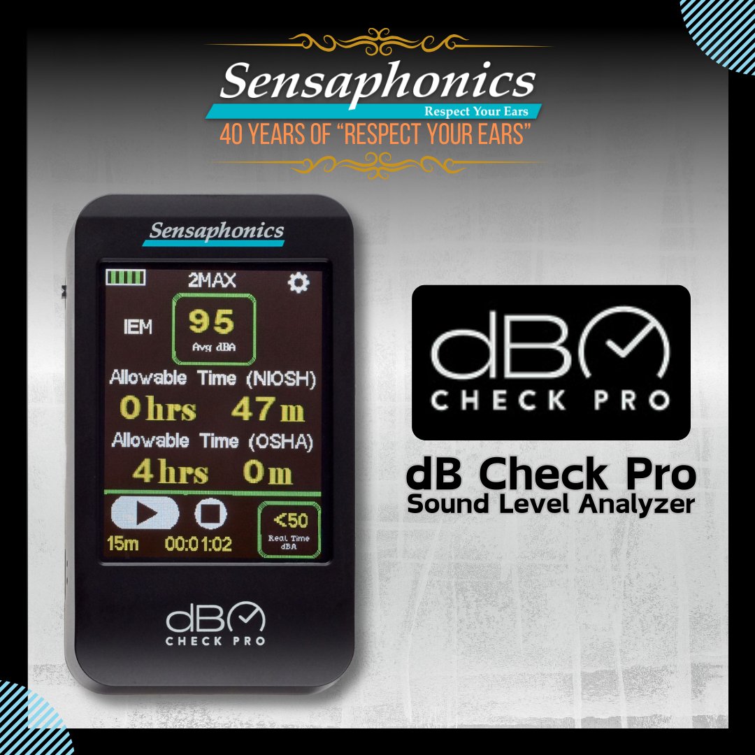 To celebrate our 40th Anniversary, we’re making it easier than ever to protect your #hearing with #dBCheckPro – now at a new, lower price!
🔊 Take control of your hearing health &amp; keep the music playing for years to come!
sensaphonics.com/blogs/news/sen…

#RespectYourEars #HearingHealth