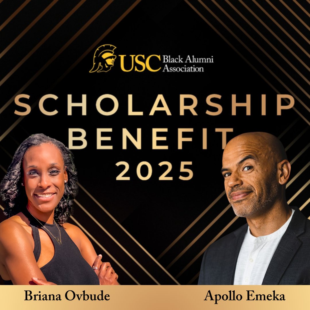Meet this year’s dynamic co-chairs, Briana Ovbude and Apollo Emeka, who are bringing their passion and leadership to make this event truly spectacular! We’re just ONE WEEK away from an unforgettable evening. Register now--&gt; linktr.ee/uscbaa