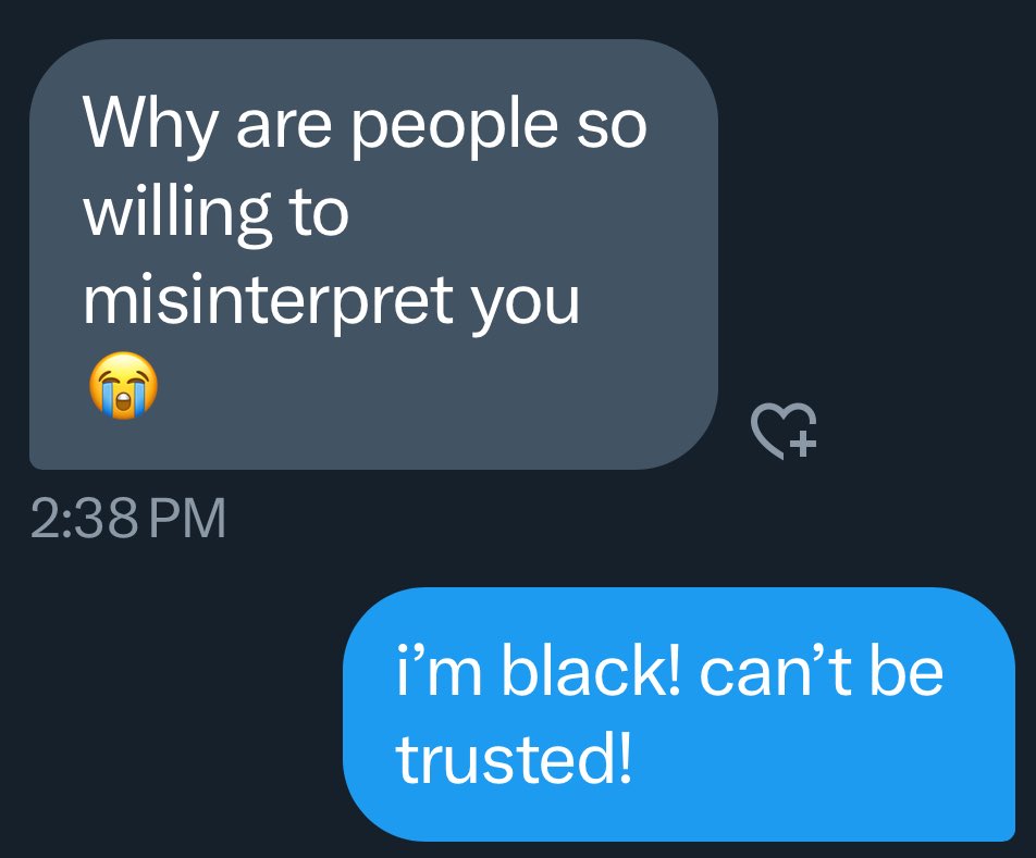 the number of times someone is like “this person seemed cool, I don’t know why they’re being weird to you??” 

lol I know why! it’s a boring answer but it’s always the right one!