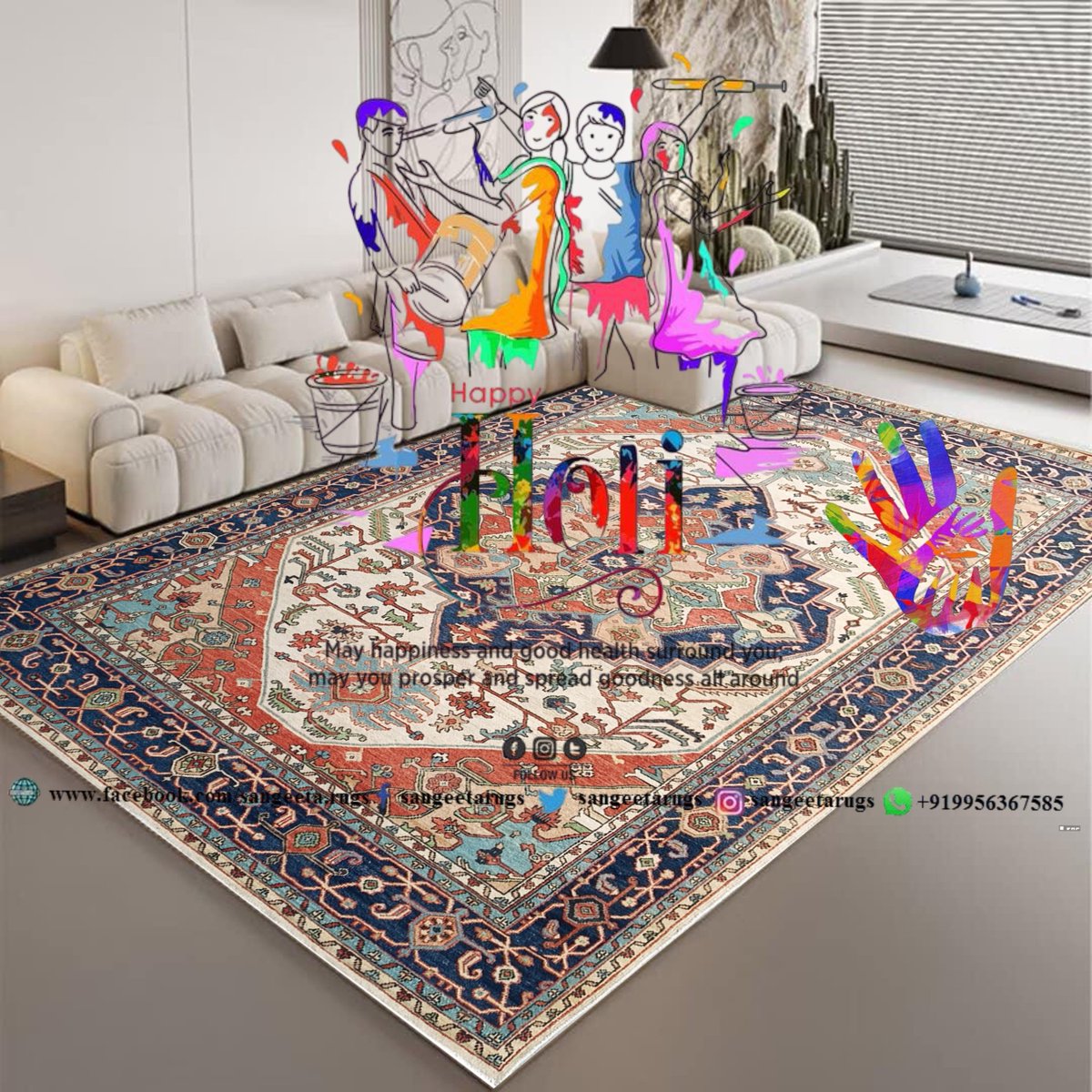 CarpetsSaurabh's tweet photo. Happy Holi....!
Sangeeta Rugs 
Manufacturer and exporter.
Indian Hand-knotted (Handmade) Carpets,
Bhadohi, India,
#Holi2025 #handmade #FestivalOfColors https://t.co/8JExbIlbBS