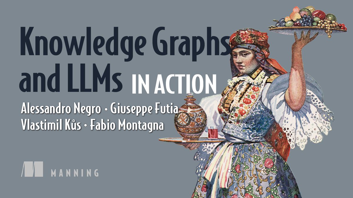 Manning Publications (@manningbooks) on Twitter photo Now in MEAP!
Make decisions based on contextual knowledge, not just data analysis.
Knowledge Graphs and LLMs in Action is a practical guide to putting knowledge graphs into action: mng.bz/lYy6
<a href="/AlessandroNegro/">Alessandro Negro</a> <a href="/giuseppe_futia/">Giuseppe Futia</a> @VlastaKus #knowledgegraph Now in MEAP!
Make decisions based on contextual knowledge, not just data analysis.
Knowledge Graphs and LLMs in Action is a practical guide to putting knowledge graphs into action: mng.bz/lYy6
<a href="/AlessandroNegro/">Alessandro Negro</a> <a href="/giuseppe_futia/">Giuseppe Futia</a> @VlastaKus #knowledgegraph