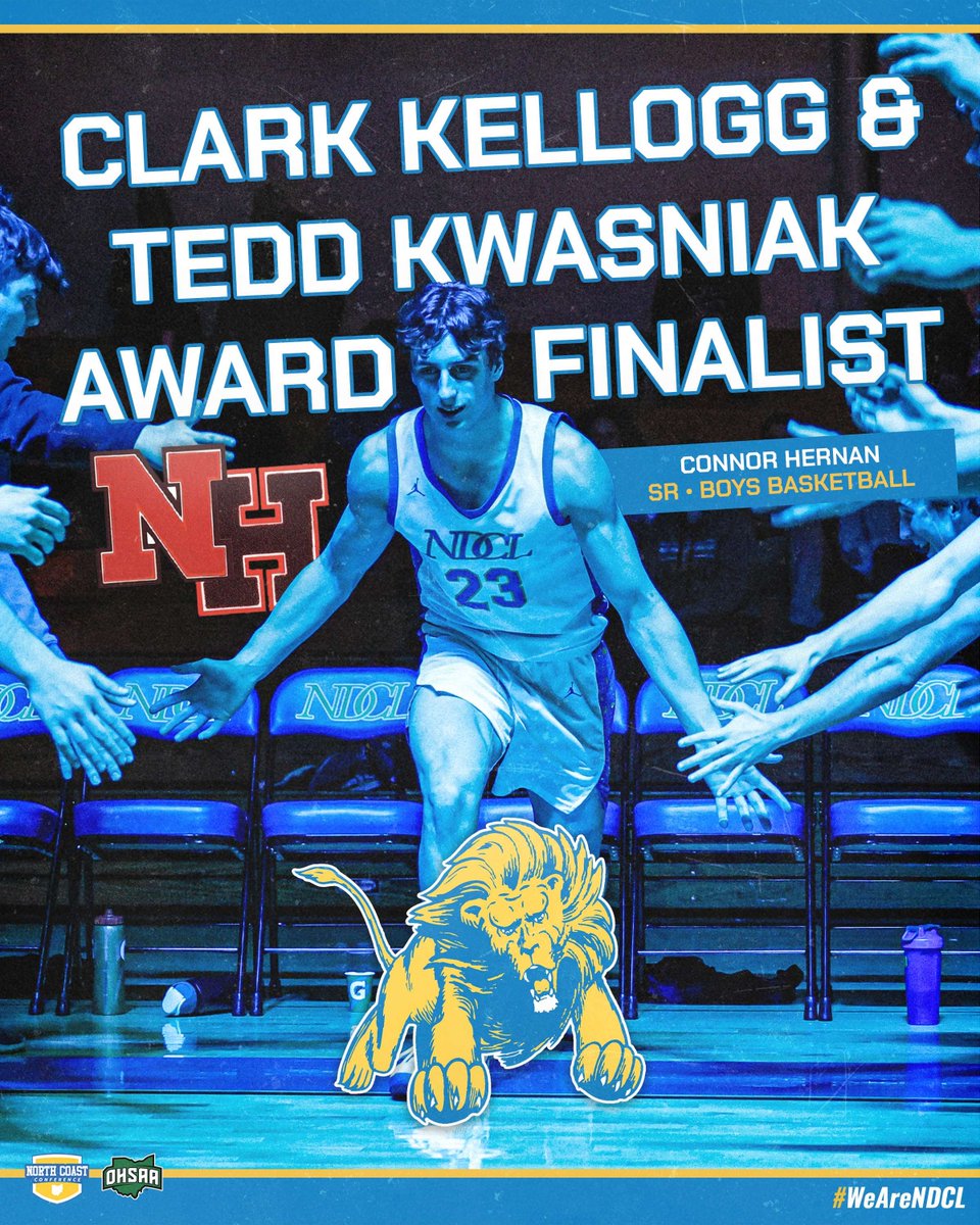 Congratulations to Connor Hernan, a finalist for the Clark Kellogg and Tedd Kwasniak Awards! Hernan is a top five finalist for the Kellogg Award and one of four players selected for the Kwasniak Award. To read more on Hernan's accolades, visit ndclathletics.org.

#WeAreNDCL