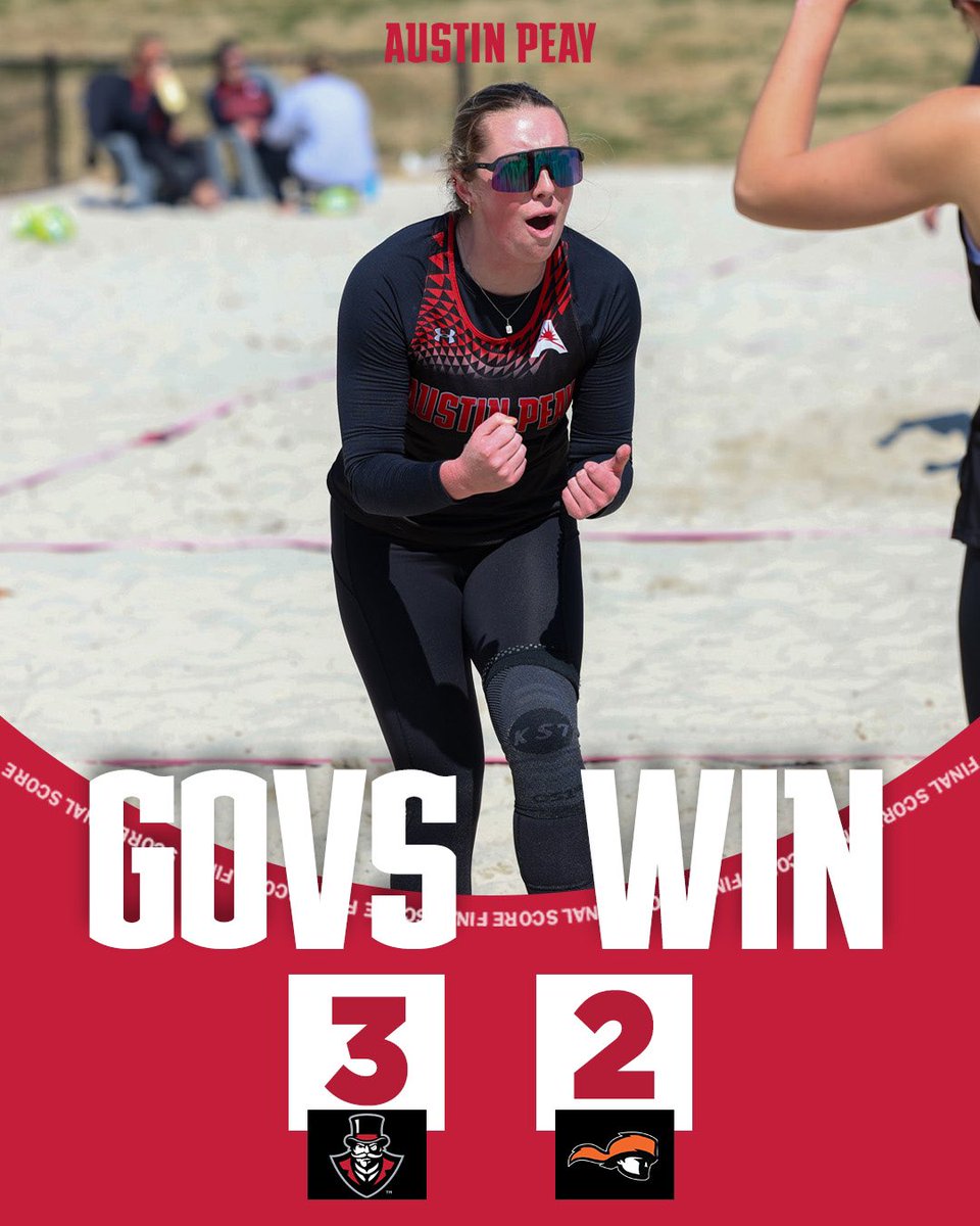 GovsBVB's tweet photo. 𝗚𝗢𝗩𝗦 𝗪𝗜𝗡!🎩🏖️🏐
We'll be back on the sand at 12 PM when we take on Chattanooga.

#LetsGoPeay https://t.co/6UNsQYYFHU