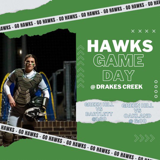 GAME DAY!

🆚 Bartlett HS and Oakland HS
📍 Drakes Creek Park
⏰ 1:30 and 6:00 PM
🔗 youtube.com/@greenhillhigh…