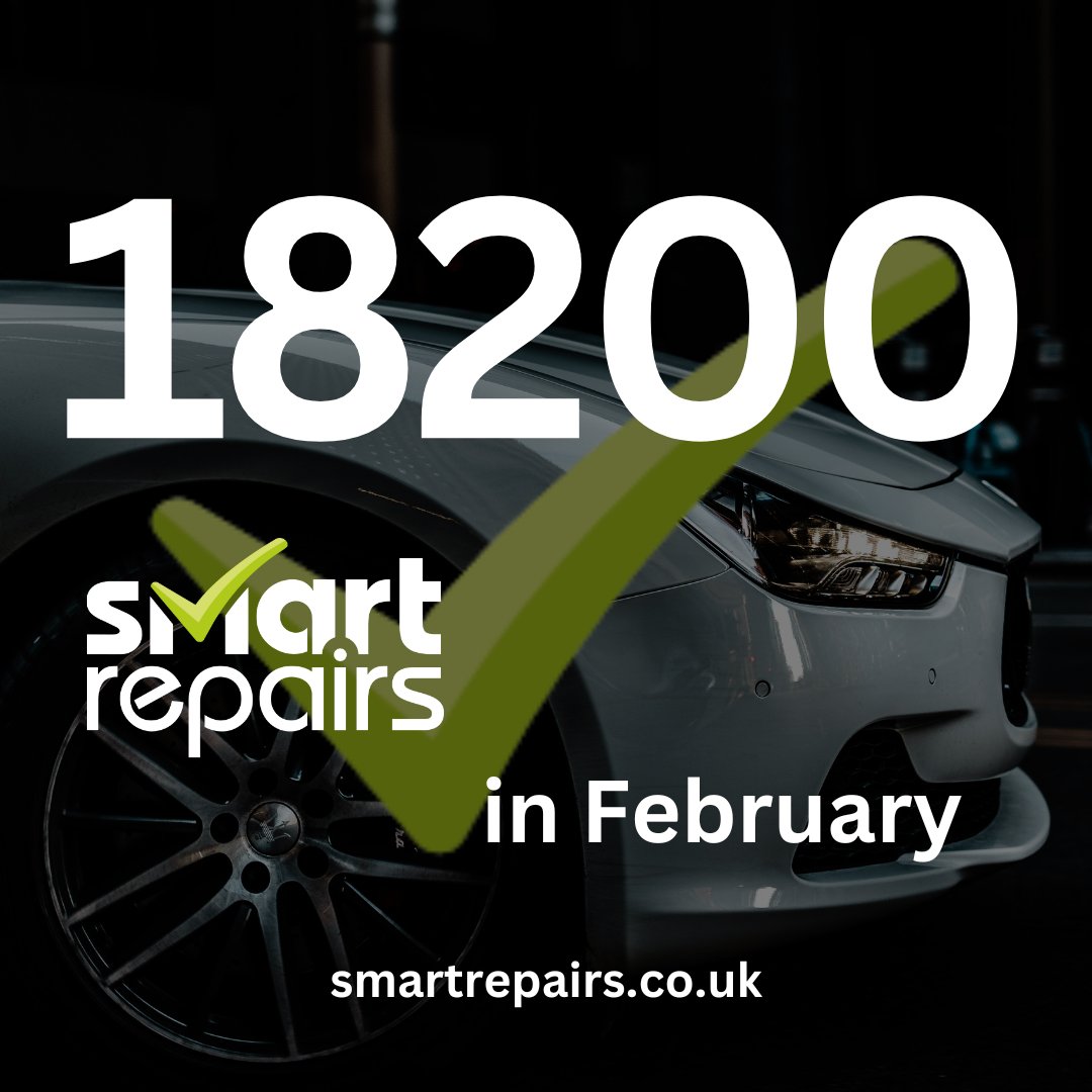 SmartRepairsLds's tweet image. 𝐀𝐧𝐨𝐭𝐡𝐞𝐫 𝐛𝐮𝐬𝐲 𝐦𝐨𝐧𝐭𝐡 𝐟𝐨𝐫 𝐭𝐡𝐞 Smart Repairs #𝐓𝐞𝐚𝐦.

𝐀 𝐬𝐭𝐚𝐠𝐠𝐞𝐫𝐢𝐧𝐠 𝟏𝟖𝟐𝟎𝟎 𝐒𝐦𝐚𝐫𝐭 𝐑𝐞𝐩𝐚𝐢𝐫𝐬 𝐜𝐚𝐫𝐫𝐢𝐞𝐝 𝐨𝐮𝐭 𝐢𝐧 𝐅𝐞𝐛𝐫𝐮𝐚𝐫𝐲 𝐛𝐲 Smart Repairs.