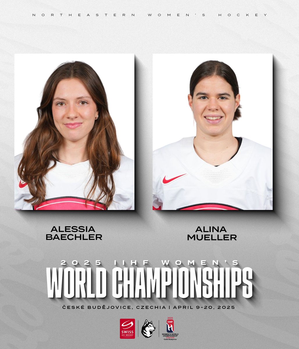Hopp Schwiiz! 🇨🇭

We've got two more Huskies headed to the 2025 IIHF Women's World Championships! Alessia Baechler and Alina Mueller will represent Switzerland at #WomensWorlds!