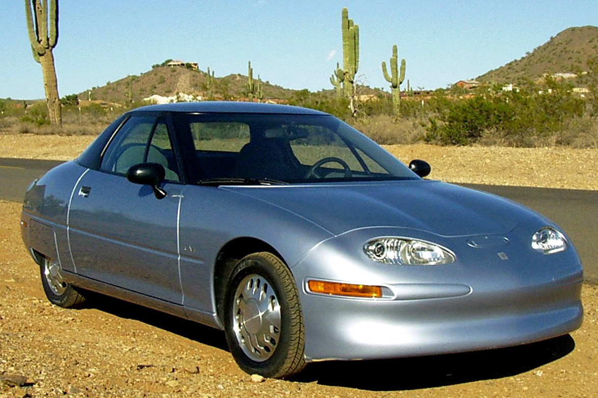 April 15, 1996: General Motors launched the EV1, the first mass-produced electric car, paving the way for future sustainable marketing efforts. #EV1 #GreenMarketing