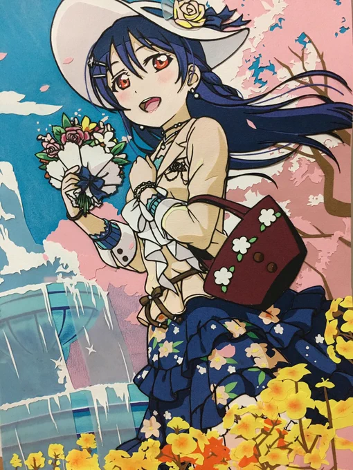 これは昔作ったトレス切り絵……! #園田海未生誕祭2025 