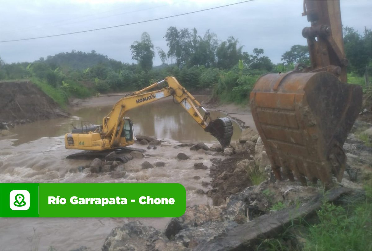 Seguimos combatiendo juntos el invierno, nuestro equipo sigue desplegado en distintos cantones cuidando de las familias manabitas

📍Tosagua
✅ Retiro de palizada en el Río Carrizal a la altura del puente Larrea

📍Chone
✅ Reconformación de muro de contención en el sitio La
