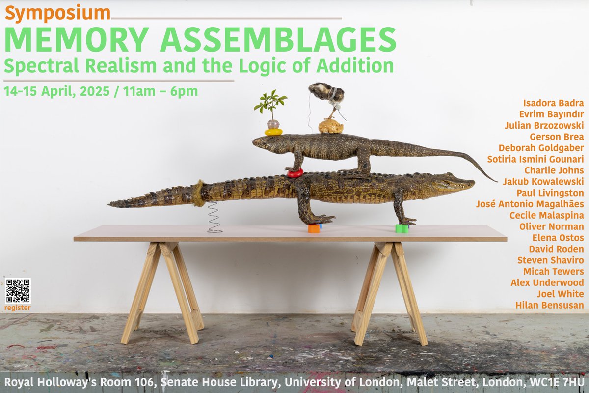 Come join our book symposium on Hilan Bensusan's Memory Assemblages: Spectral Realism and the Logic of Addition [Senate House Library, London, 14-15 April, 2025].
 
Registration:
eventbrite.co.uk/e/memory-assem…