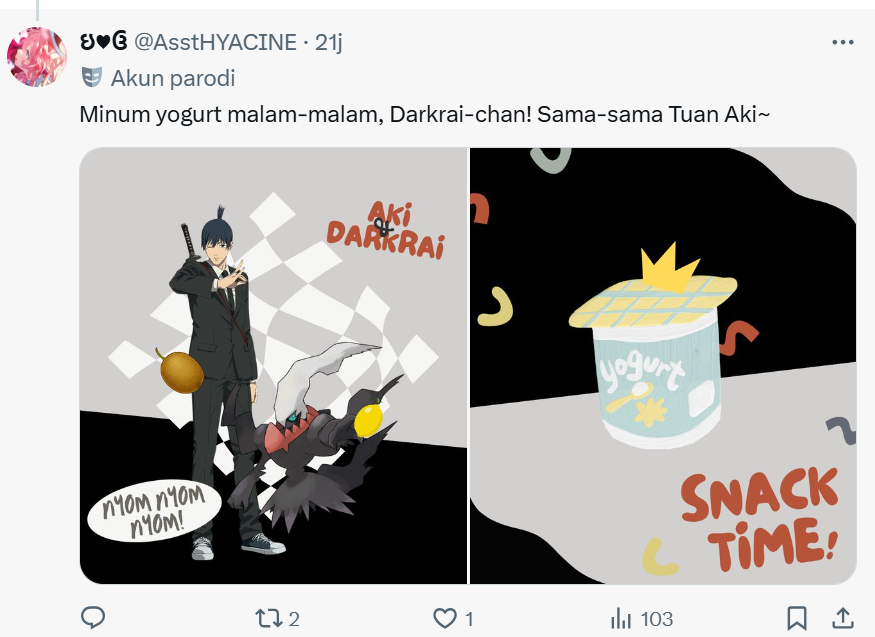 CS27Wulan's tweet photo. @ProfHIMEJIMA Karena Hyacine mau teman-teman semua sehat sentosa, jadi Hyacine resepkan obat, buat diagnosa, dan kasih snack! (4) https://t.co/X8X2qDBoXA