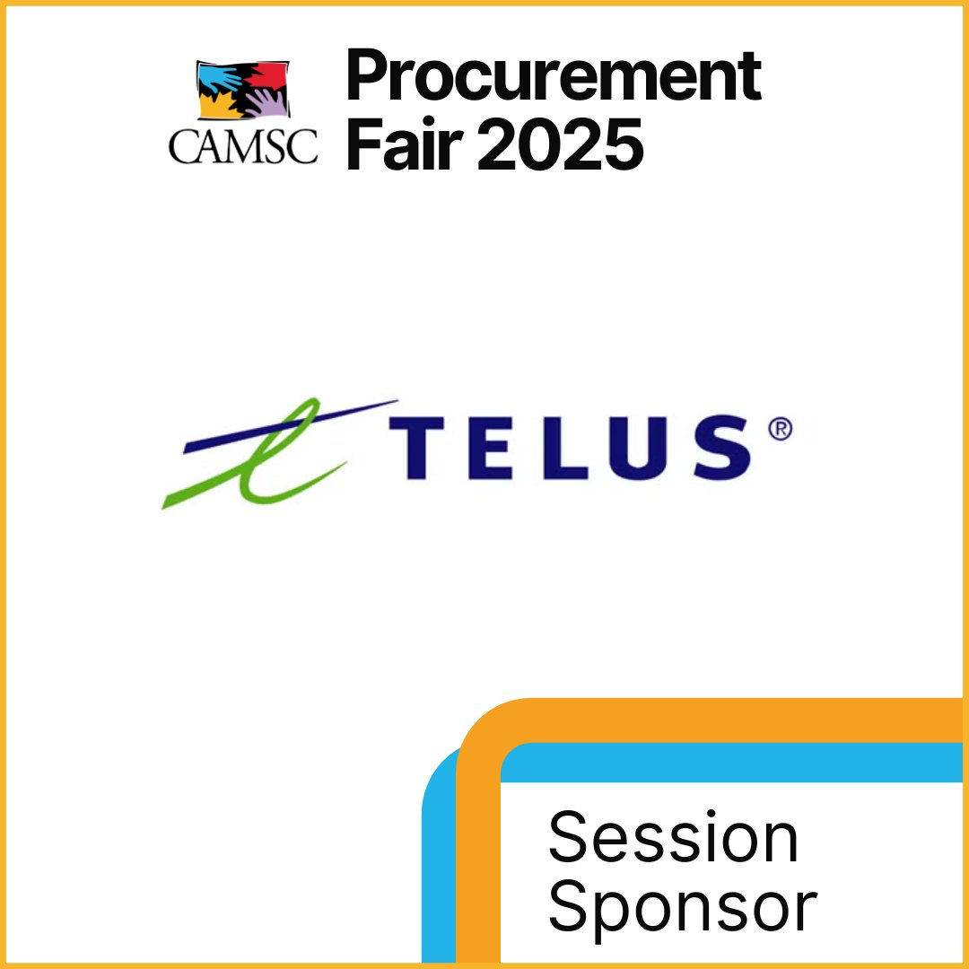 We’re excited to welcome TELUS as the Session Sponsor for CAMSC’s 20th Annual Diversity Procurement Fair!

📅 Join us on April 15–16, 2025 at the Automotive Building (Former Beanfield Centre) — connect, network, and grow your business.

🔗 Register now: accelevents.com/e/CAMSCs-Diver…