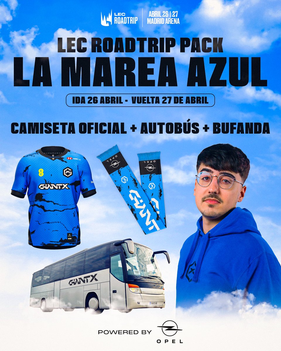 GIANTX (@giantxgg) on Twitter photo 🚌 LEC ROADTRIP PACK FAN 💙
Ya tenemos disponibles las entradas para que podáis viajar en autobús con la Marea Azul desde Valencia o con <a href="/Th3AntonioGG/">Th3Antonio</a> desde Málaga.
Píllatela en el link de abajo 👇 🚌 LEC ROADTRIP PACK FAN 💙
Ya tenemos disponibles las entradas para que podáis viajar en autobús con la Marea Azul desde Valencia o con <a href="/Th3AntonioGG/">Th3Antonio</a> desde Málaga.
Píllatela en el link de abajo 👇