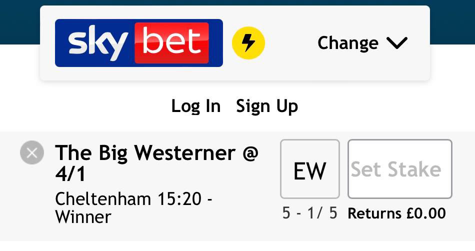 Horse Racing Selections 🐎

15.20 @ Cheltenham ⏰

The Big Westerner (E/W Bet) ✅

Full Reasoning Below ⬇️

t.me/+kphC5Q5-6es5Z…
