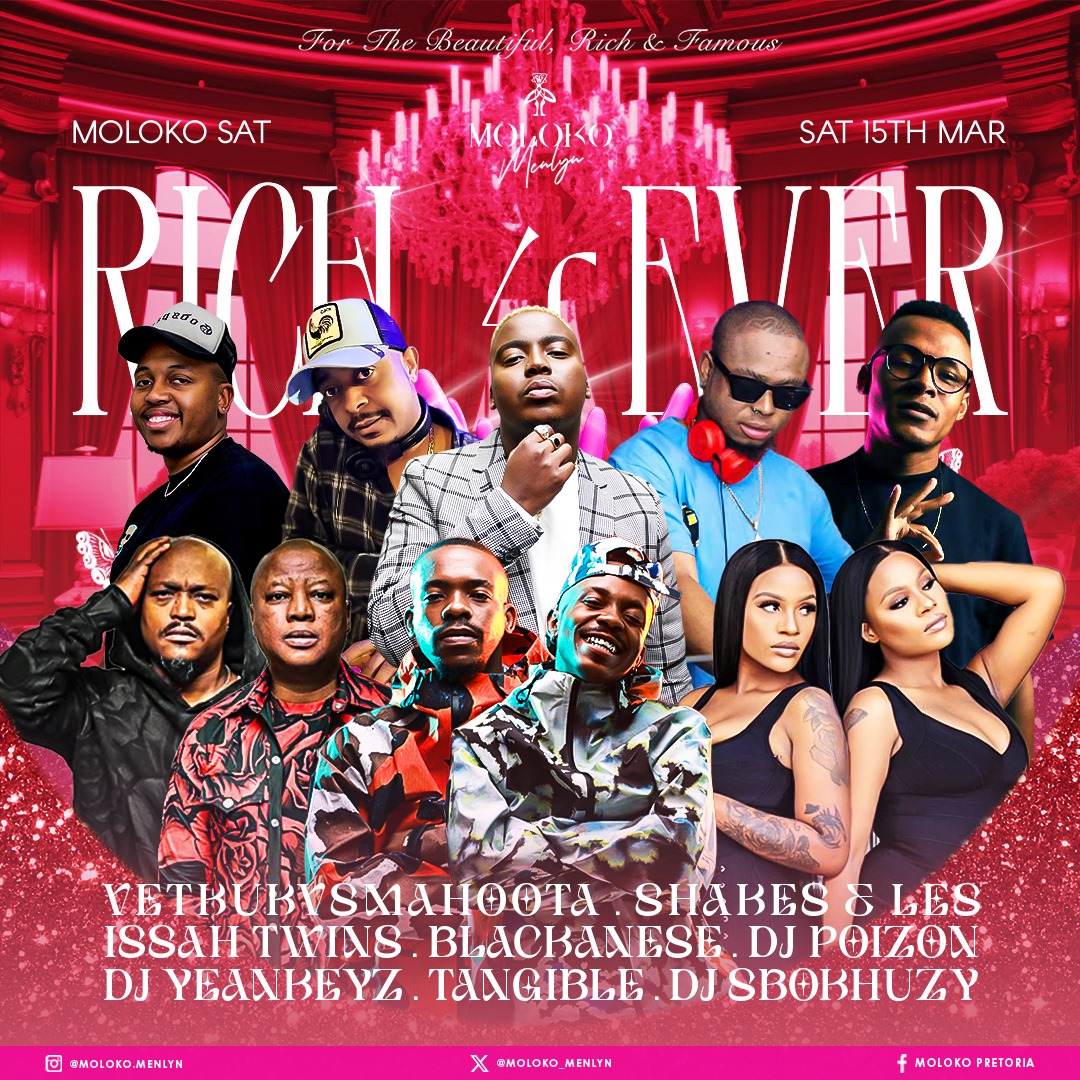 Daren Mocha (@darrenmocha) on Twitter photo Yeah #Rich4everSaturdays it's <a href="/VetkukvsMahoota/">VetkukvsMahoota</a> <a href="/Moloko_Menlyn/">Moloko Menlyn</a> <a href="/Djyeankeyz/">♣Deejay yeankeyz♣</a> <a href="/PoizonDaGodfada/">Poizon The Godfather</a> <a href="/sbokhuzy/">SBOKHUZY 🇿🇦</a> let's have and good time!! 🍾 Yeah #Rich4everSaturdays it's <a href="/VetkukvsMahoota/">VetkukvsMahoota</a> <a href="/Moloko_Menlyn/">Moloko Menlyn</a> <a href="/Djyeankeyz/">♣Deejay yeankeyz♣</a> <a href="/PoizonDaGodfada/">Poizon The Godfather</a> <a href="/sbokhuzy/">SBOKHUZY 🇿🇦</a> let's have and good time!! 🍾