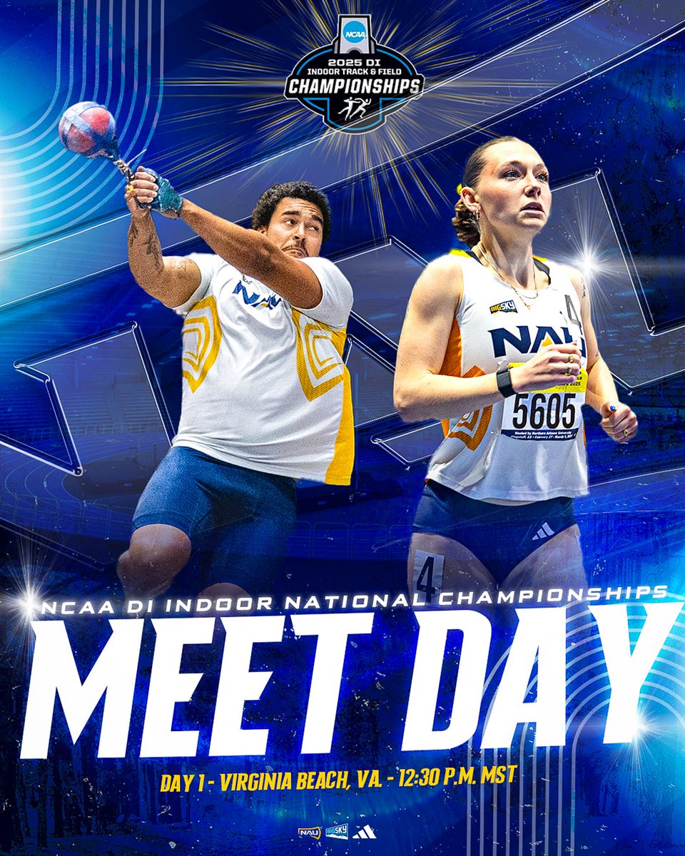 The biggest and best meet day of them all 🏆

🆚NCAA DI Indoor Championships
📍Virginia Beach, Va.
⏰ bit.ly/3FqHoH0
💻 bit.ly/4ishd0O
📈 bit.ly/4krmR50

#RaiseTheFlag | #BigSkyTF