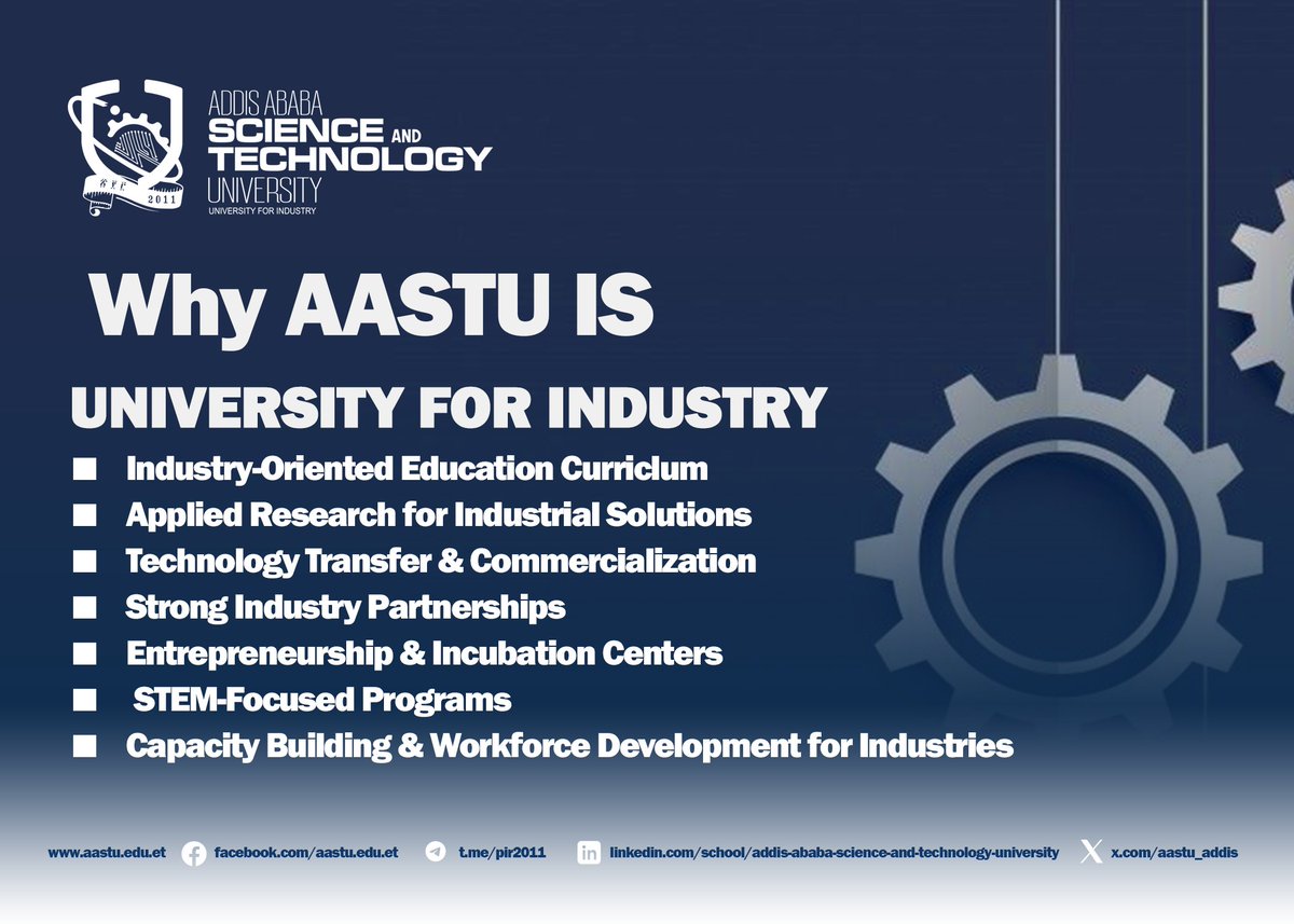 AASTU is shaping the future of industrial development! 🔬🏭 #AASTU #UniversityForIndustry #Innovation #STEM