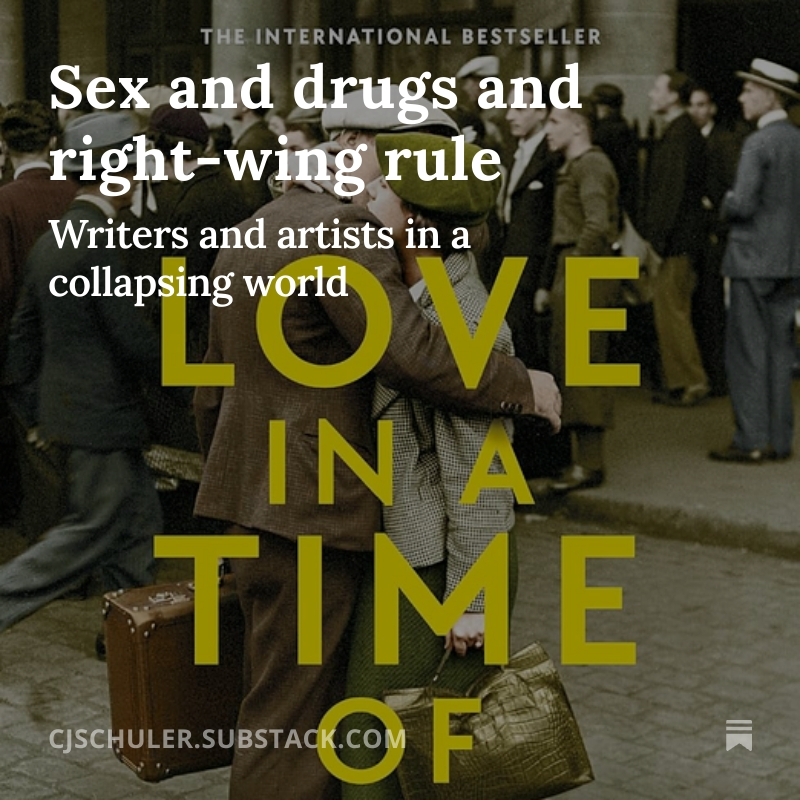 I wrote about Isherwood a few weeks ago, and he flits  through the pages of another book I’ve read recently, Love in a Time of Hate…open.substack.com/pub/cjschuler/…