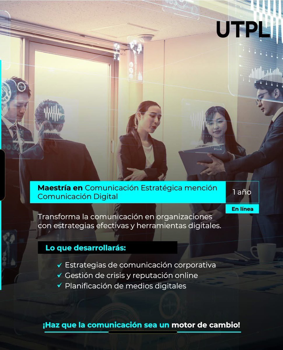 📢 ¡Lleva tu carrera al siguiente nivel! 🎓

🌎 Conviértete en un experto con nuestras maestrías en Comunicación Estratégica y Creación de Contenidos con Inteligencia Artificial.

🚀 Modalidad en línea |Inscripciones abiertas

 #IA #Marketing #TransformaciónDigital
