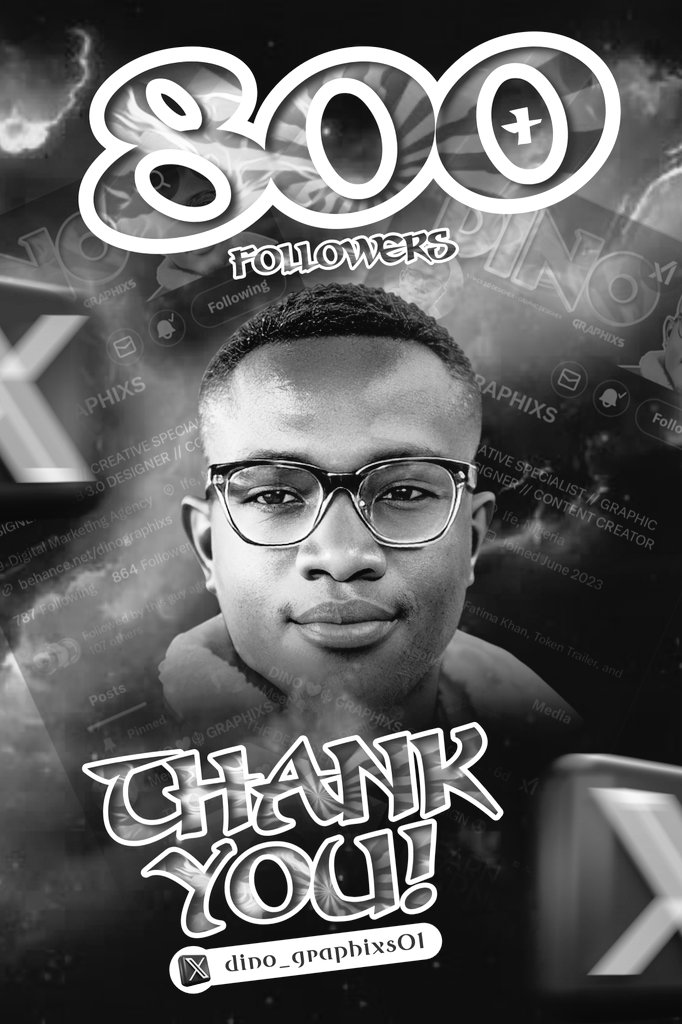 Wow! 💛💫 over 800+ of you
Honestly, I’m really grateful for every single one of y’all

I appreciate the support and good vibes.

It’s been a wonderful experience growing here and connecting with everyone 💛

Here’s to more to come
🤍 GOD bless y'all GREATLY

#X #FOLLOWERS #VIRAL