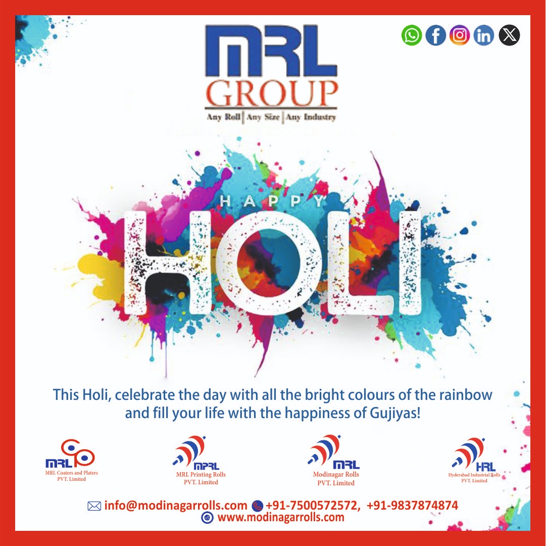 modinagarrolls's tweet image. Celebrate this festival of colors with the strength and precision of our steel and rubber rolls. As India's largest roller manufacturer, we bring durability and excellence to your industry needs.

#HappyHoli #ModinagarRolls #SteelRolls #RubberRolls #IndustrialExcellence #Festival