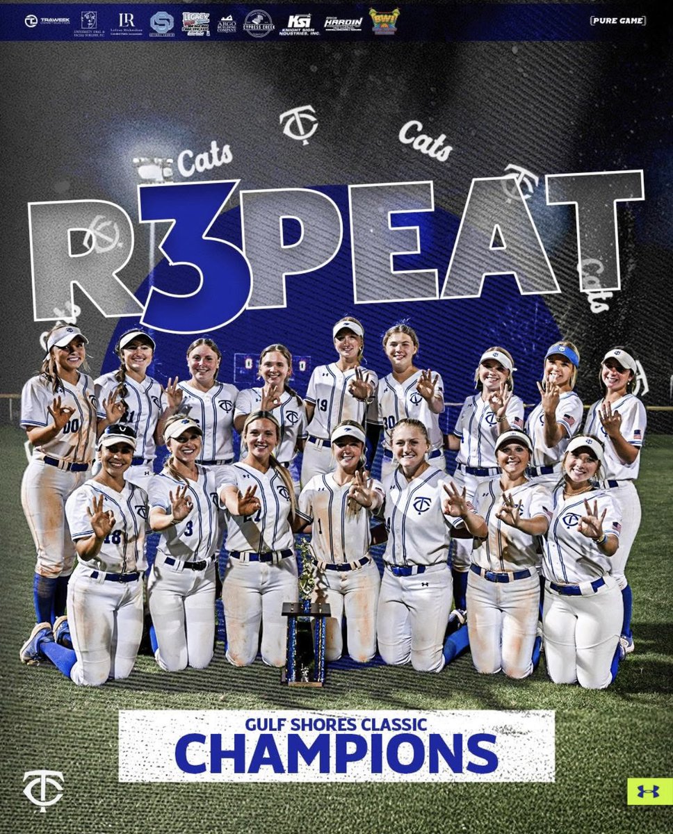 Congrats to our Gulf Coast Classic 1 champions! 🥇

Three years in a row. 🏆🏆🏆

Tuscaloosa county beat walker valley 9-1