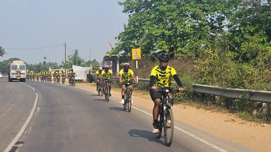 OJPTrust's tweet photo. Day 2 : Road Safety Awareness! 🚦
After championing Women Empowerment on Day 1, our NCC cadets continue their journey—this time, spreading awareness about road safety. Every pedal forward is a step towards safer streets and responsible riding.
#RideForSafety #NCCCadets #OJPT https://t.co/Kxe74RiME7