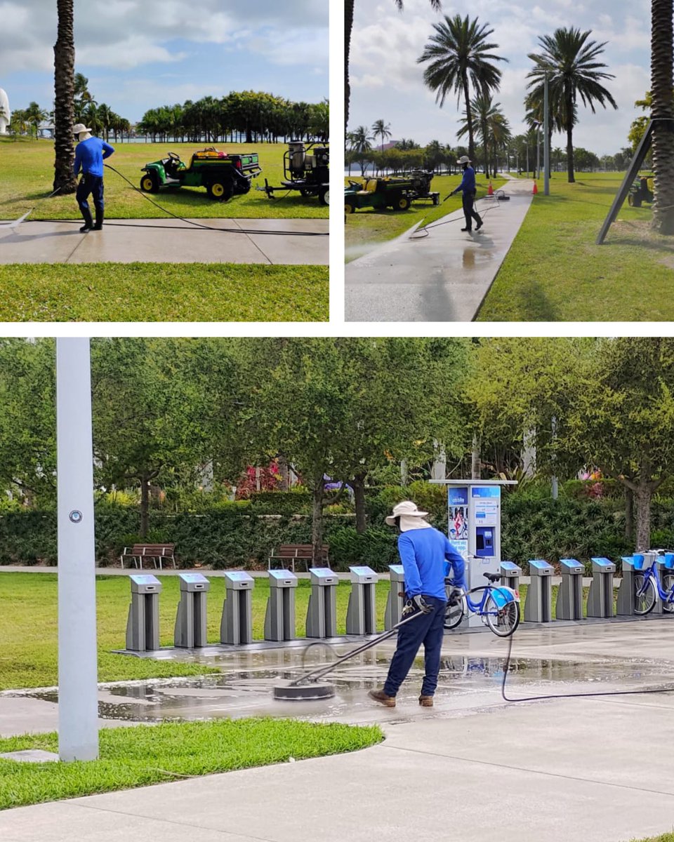 Keeping Bayfront Park Clean &amp; Beautiful.
Our team works hard to keep Bayfront Park and Maurice A. Ferré Park clean and welcoming for everyone. 
Help us keep it that way: dispose of trash in the proper bins and pick up after your pet.