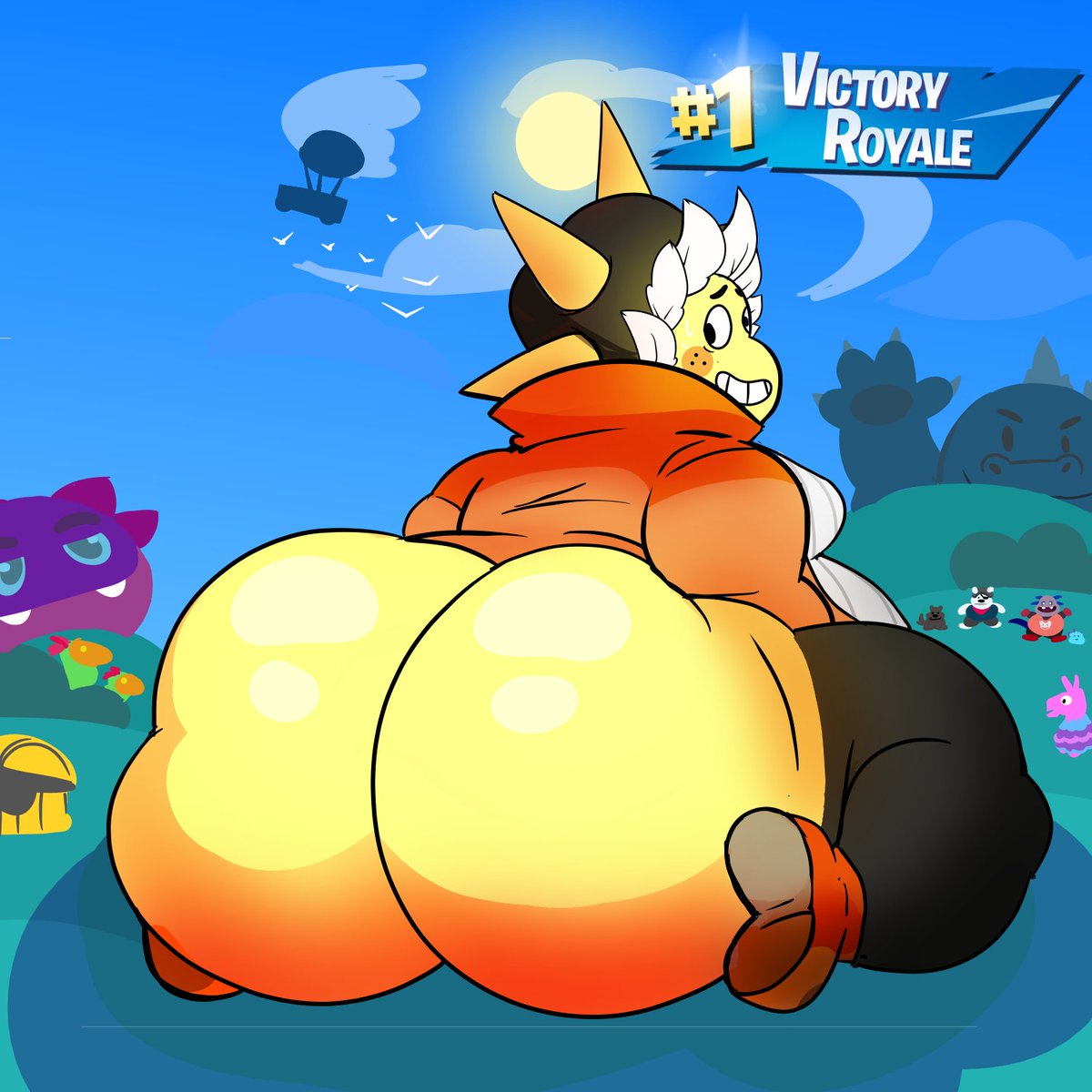 When you win at Fortnite and it's your turn to brag
FORTASS 👀 muajaja with My favorito skin de SunSpot 💛🧡

#Fortnite #sun #Friday #nsfw #furryartwork #fatfur #fanart