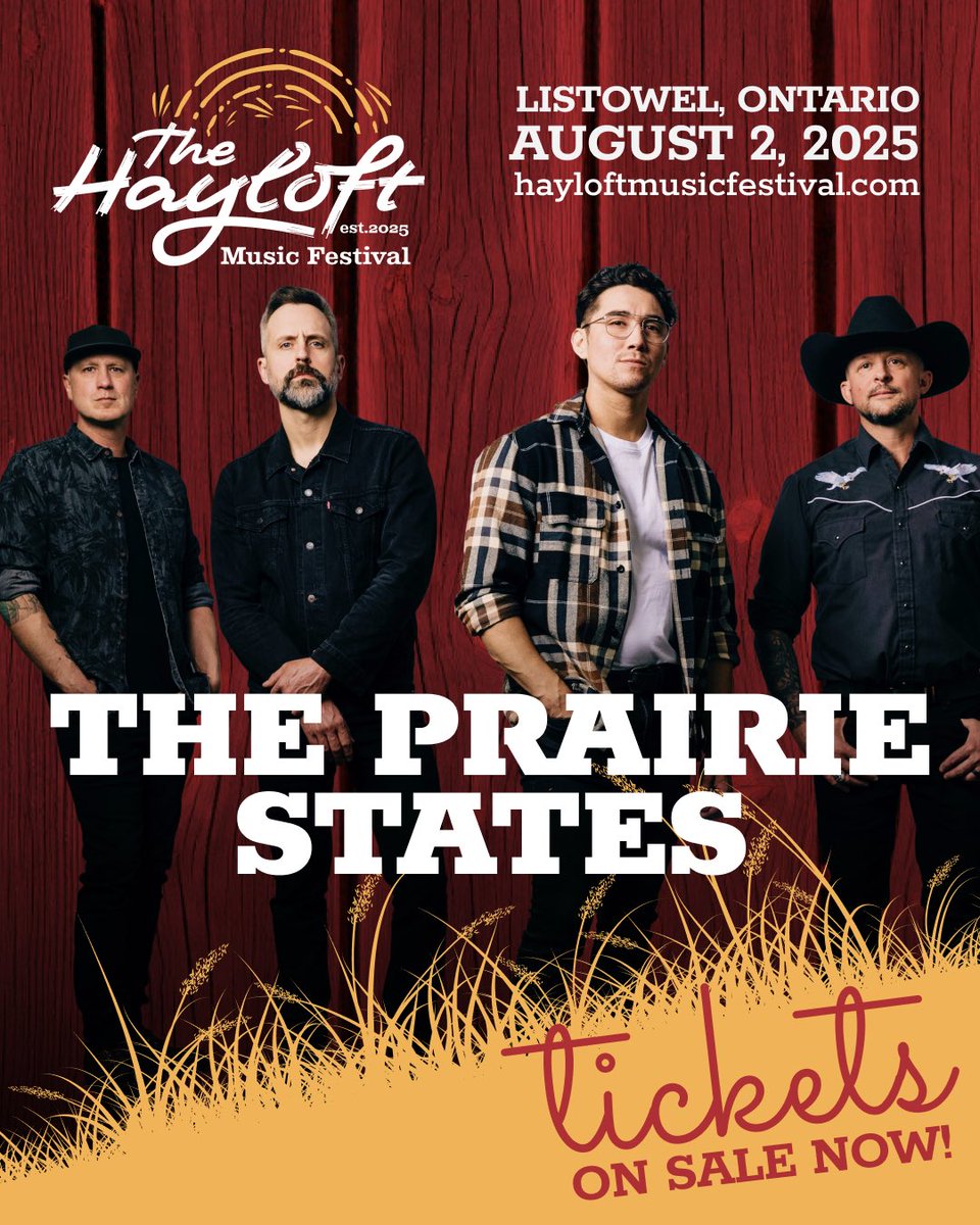 prairiestates's tweet image. Listowel Ontario we can’t wait to come and hang out with you at the #hayloftmusicfestival!

This is a killer line up and we think this one will sell out fast. 

Grab your tickets now!

hayloftmusicfestival.com