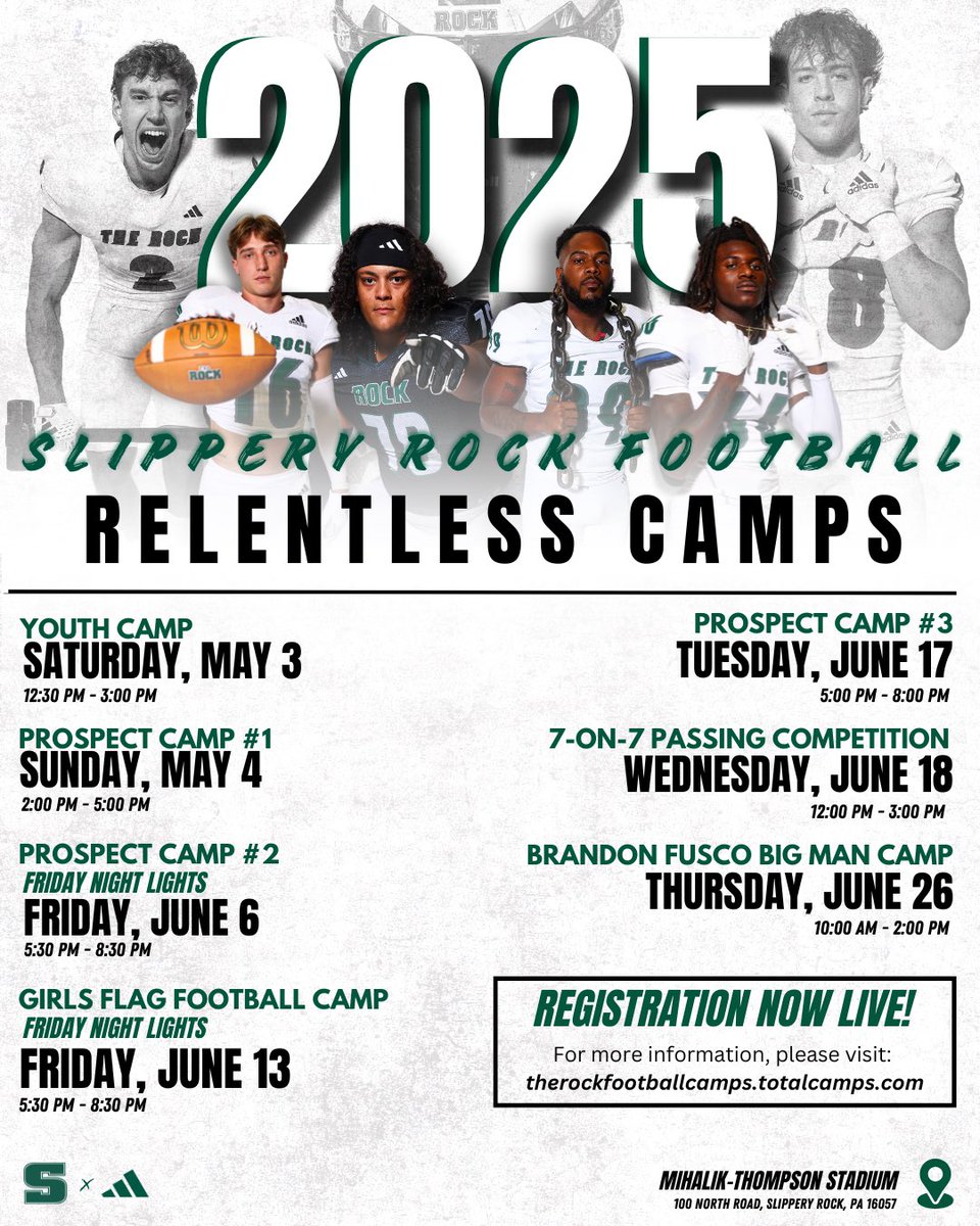 Join us for our 2025 Rock Football Camps. #relentless 

therockfootballcamps.totalcamps.com/About%20Us