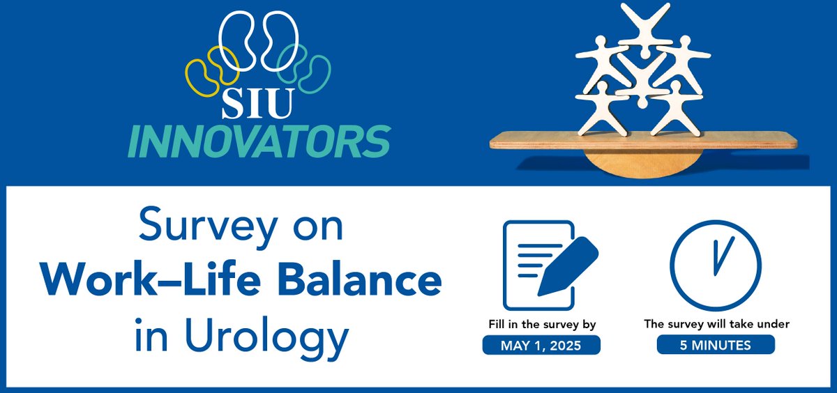 The SIU Innovators Committee is conducting a survey on Work–Life Balance in Urology to understand the challenges urologists face. Your insights will help shape more supportive work environments for the future, improving urologists' well-being and patient care.  

Take the Survey