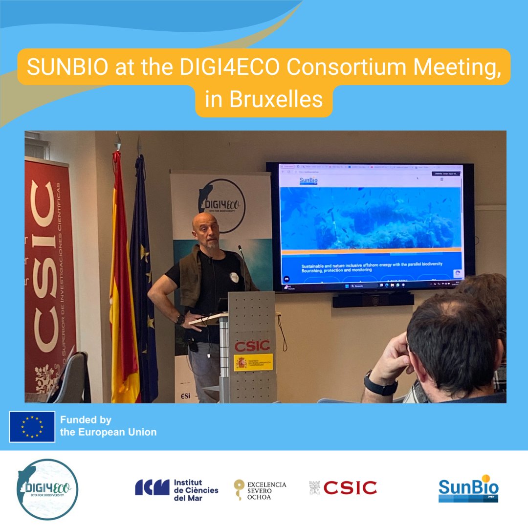 SUNBIOproject's tweet image. #SUNBIO at the DIGI4ECO 12M #ConsortiumMeeting in #Brussels Belgium, from March 11-13, 2025.
Visit our website for more👉sunbioproject.eu
#Innovation #Sustainability #Synergies @OurMissionOcean @cinea_eu @cleanenergy_eu @CORDIS_EU @HorizonEU @ICMCSIC @CSIC @OBSEAsarti