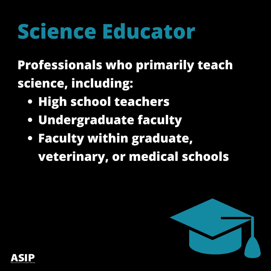 ASIPath's tweet image. #DYK We have #ASIPmember categories for #ScienceEducators, #LaboratoryScientists, and #ResearchScientists! You&apos;re invited to join our amazing community bit.ly/42fw4UR
