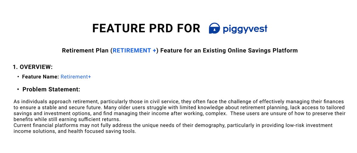 designercathy_'s tweet photo. I‘ve watched close people struggle with their pensions and after service benefits.

When we were asked to come up with a PRD feature at @devanddesignhq , I kept thinking of an existing system that could handle this problem effectively for older users, @PiggyBankNG came to mind.. https://t.co/N2S4TEwgD0
