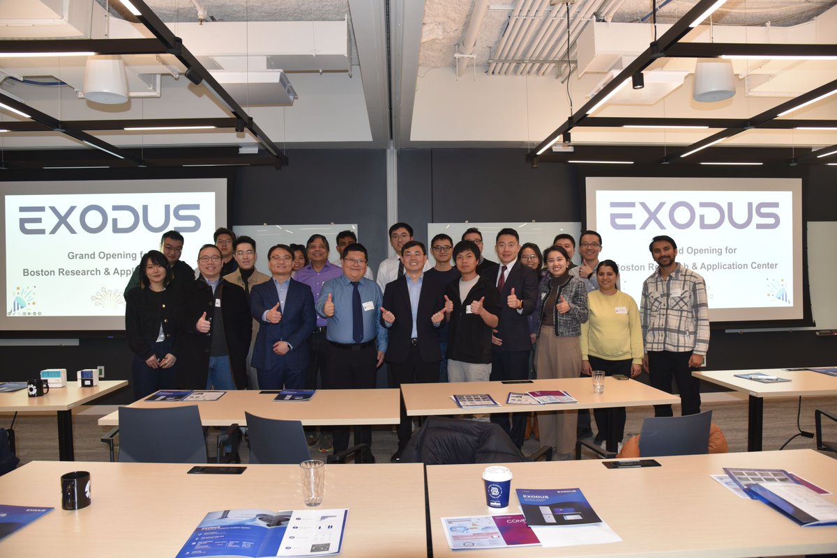 exodus_bio's tweet photo. Today, EXODUS BlO celebrates the opening of its Boston Research & Application Center at The Engine, a hub for tough tech. We warmly welcome our guests and look forward to the opportunities and collaborations ahead in this vibrant biotech community.
#EXODUSBio #ExosomeIsolation https://t.co/dK9rqnBaJF