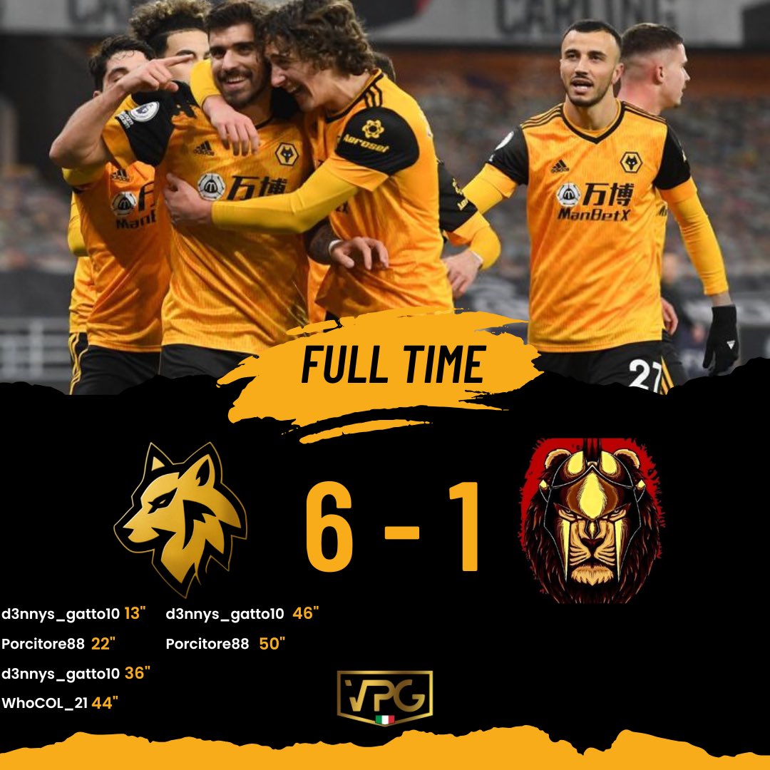 IIP WOLFREAL (@wolfrealesports) on Twitter photo FULL TIME! 🟡⚫️
🏆|<a href="/VPGItaly/">VPG Italy 🇮🇹</a>
🤝|<a href="/2016immortal/">MADRE⚔️IMMORTALS</a>
✅|6-1
⚽️|<a href="/d3nnys_gatto10/">Dennys Gatto</a> X3
⚽️|<a href="/PORCITORE88/">PORCITORE88</a> X2
⚽️|<a href="/col7fbi/">Col</a>
👟|<a href="/ITyraa__/">λιγοστός</a>
👟|<a href="/PORCITORE88/">PORCITORE88</a>
👟|<a href="/HACE2012x/">Agostino Lanzo</a>
👟|<a href="/MessinAlessio98/">Alessio Messina</a>
👟|<a href="/Vxrdyyy/">Claudjo.</a>
<a href="/QuantumX__/">Quantum</a> <a href="/pctransfermarkt/">🇮🇹 PRO CLUBS TRANSFERMARKT🔍</a> <a href="/repostproclub/">Repostproclub</a> <a href="/OfficialVPG/">Virtual Pro Gaming</a> FULL TIME! 🟡⚫️
🏆|<a href="/VPGItaly/">VPG Italy 🇮🇹</a>
🤝|<a href="/2016immortal/">MADRE⚔️IMMORTALS</a>
✅|6-1
⚽️|<a href="/d3nnys_gatto10/">Dennys Gatto</a> X3
⚽️|<a href="/PORCITORE88/">PORCITORE88</a> X2
⚽️|<a href="/col7fbi/">Col</a>
👟|<a href="/ITyraa__/">λιγοστός</a>
👟|<a href="/PORCITORE88/">PORCITORE88</a>
👟|<a href="/HACE2012x/">Agostino Lanzo</a>
👟|<a href="/MessinAlessio98/">Alessio Messina</a>
👟|<a href="/Vxrdyyy/">Claudjo.</a>
<a href="/QuantumX__/">Quantum</a> <a href="/pctransfermarkt/">🇮🇹 PRO CLUBS TRANSFERMARKT🔍</a> <a href="/repostproclub/">Repostproclub</a> <a href="/OfficialVPG/">Virtual Pro Gaming</a>