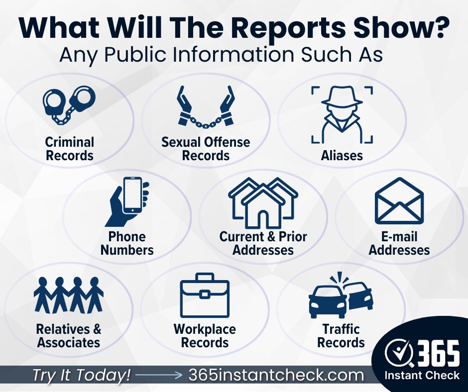 365instantcheck's tweet image. Get everything you need to know in one quick search when you visit  💻365instantcheck.com.

#backgroundcheck #365instantcheck #instantsearch #personalinformation #publicinformation