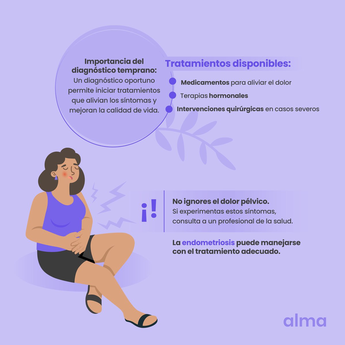 Un diagnóstico a tiempo mejora la calidad de vida. 🩸No ignores el dolor pélvico. Si experimentas estos síntomas, consulta a un profesional de la salud. 

#DíaMundialDeLaEndometriosis #Endometriosis #DiagnósticoTemprano
