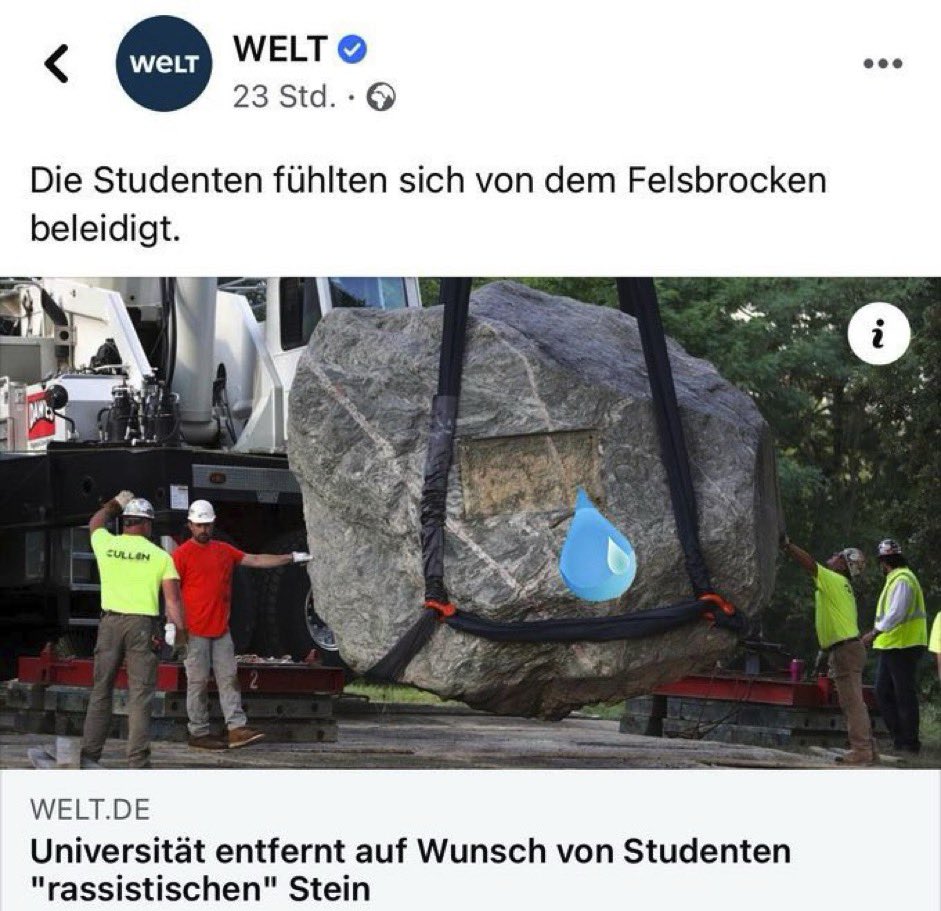 was hat der felsbrocken gemacht?