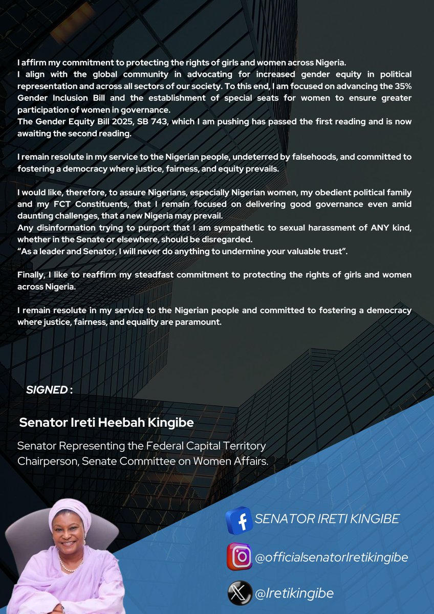 Sen. Ireti Kingibe tweet media