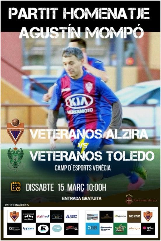 ⚽️ Este finde tenemos PARTIDAZO, y nos desplazamos hasta la población valenciana de Alzira, donde hemos sido invitados para disputar un partido homenaje contra los amigos de <a href="/UDAlzira/">UD Alzira</a> veteranos y poder disfrutar de sus fallas, donde pasaremos un buen finde de confraternidad 🟢⚪️