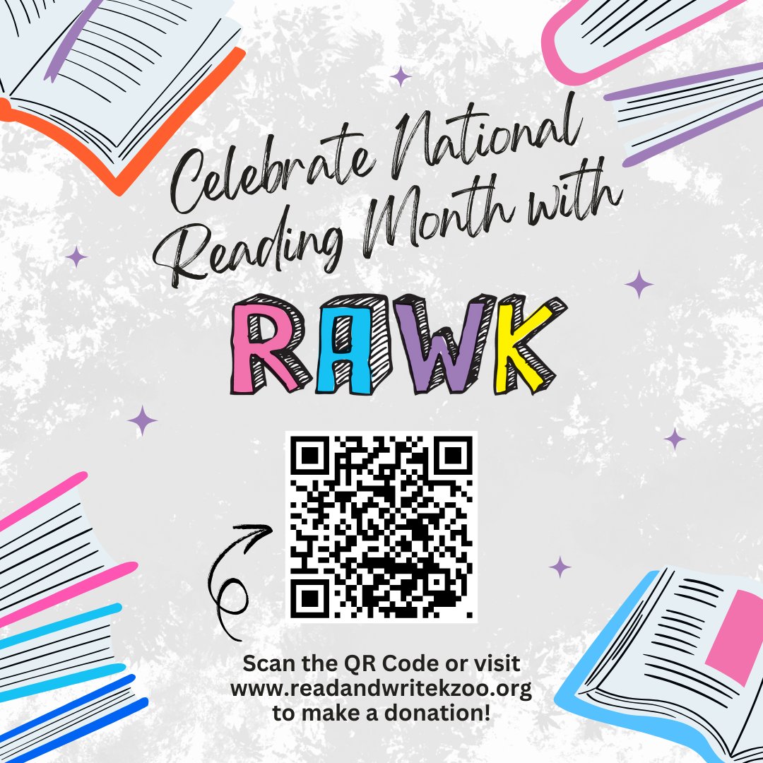 ReadWriteKzoo's tweet image. 📚✨ Celebrate National Reading Month the RAWK way! ✨📚

More than 50% of the youth we serve face barriers to access due to race or class. With your support, we can continue our mission to celebrate and amplify youth voices in our community.

readandwritekzoo.org