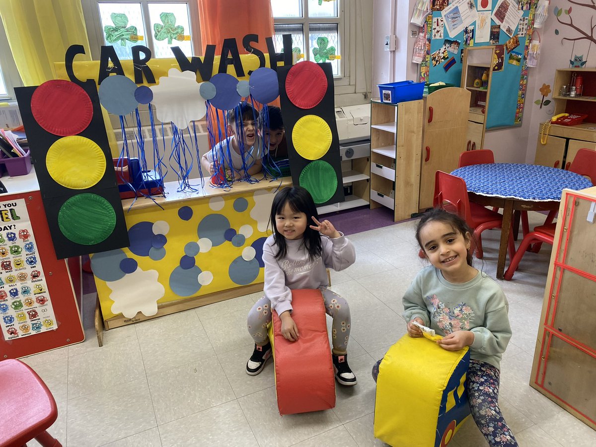 🚗💦Pre-K 112’s car wash in dramatic play for our water unit! #growps9
