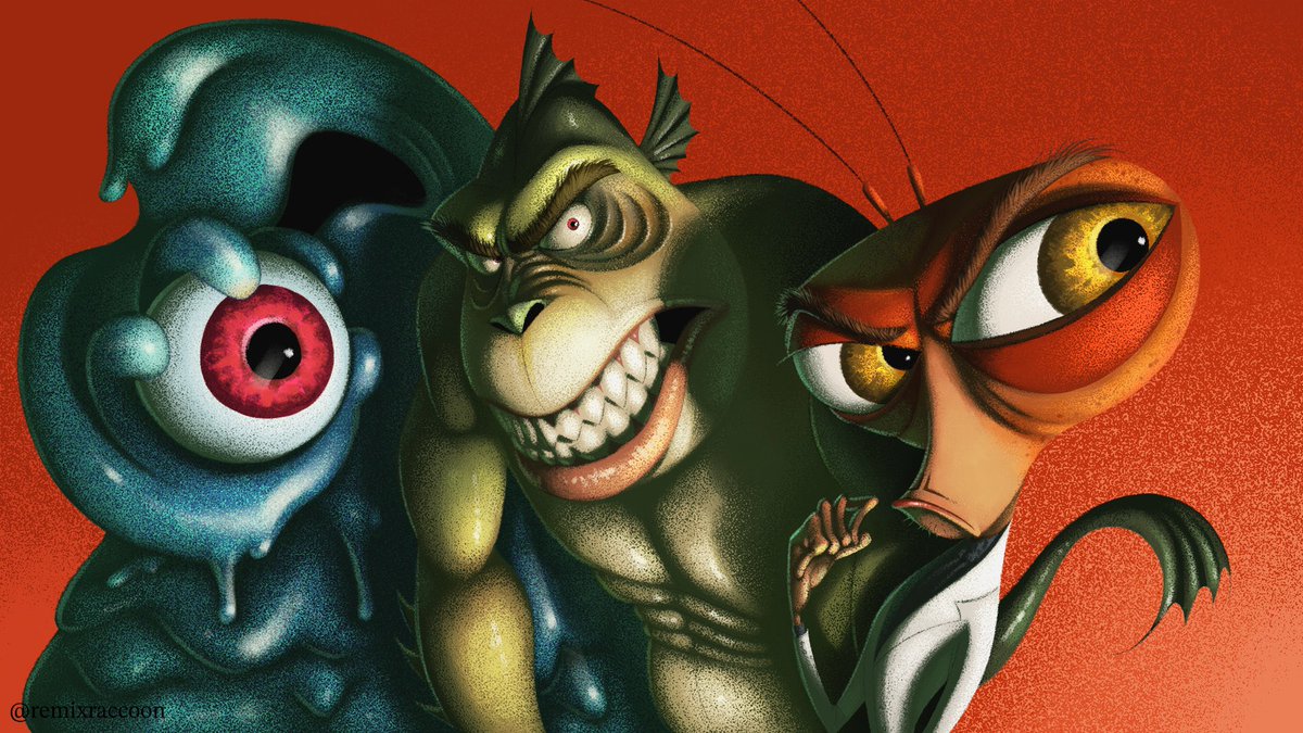 aspottedmonster's tweet photo. Area fifty-something’s toughest monsters☢️‼️🔥
#monstersvsaliens #DreamWorks #illustration #digitalart #drcockroachphd #Procreate https://t.co/eSzeW83kGW