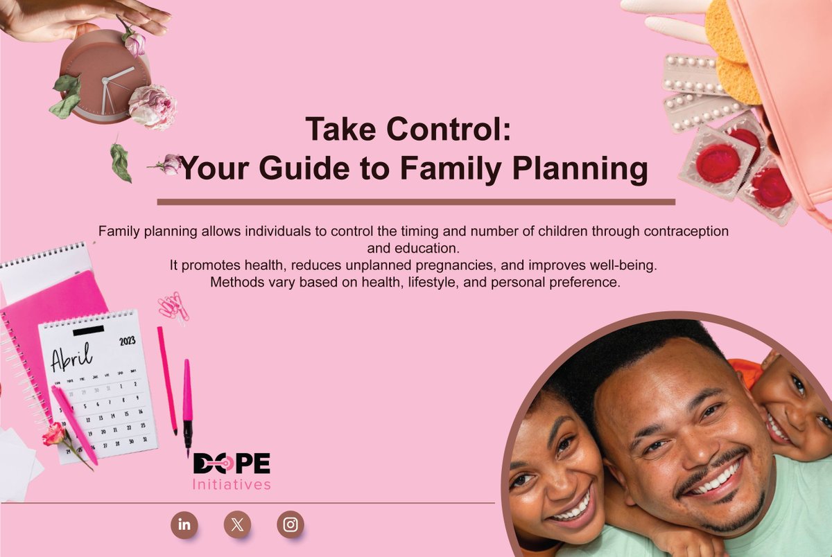 Plan Your Future, Empower Your Choices! Take control of your reproductive health with informed decisions and the right contraception. A healthy future starts with smart planning!

#FamilyPlanning #ReproductiveHealth #YourBodyYourChoice #HealthyFuture #PlannedParenthood