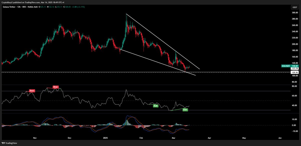 CryptoBusy's tweet image. 🚨 IS THIS THE REVERSAL WE'VE BEEN WAITING FOR FOR SOLANA $SOL ?

I'm keeping an eye on this!